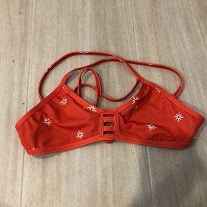 Medium Jolyn Red Floral Tomcat Bikini Top